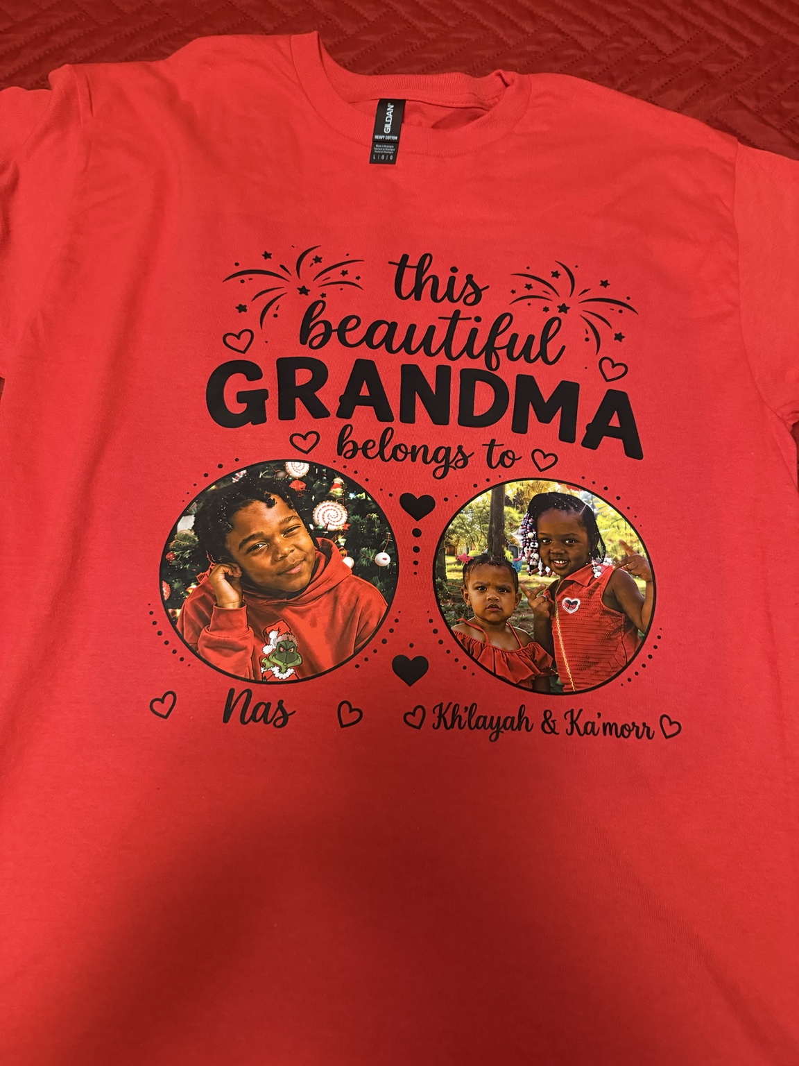 Custom Beautiful Grandma red shirt
