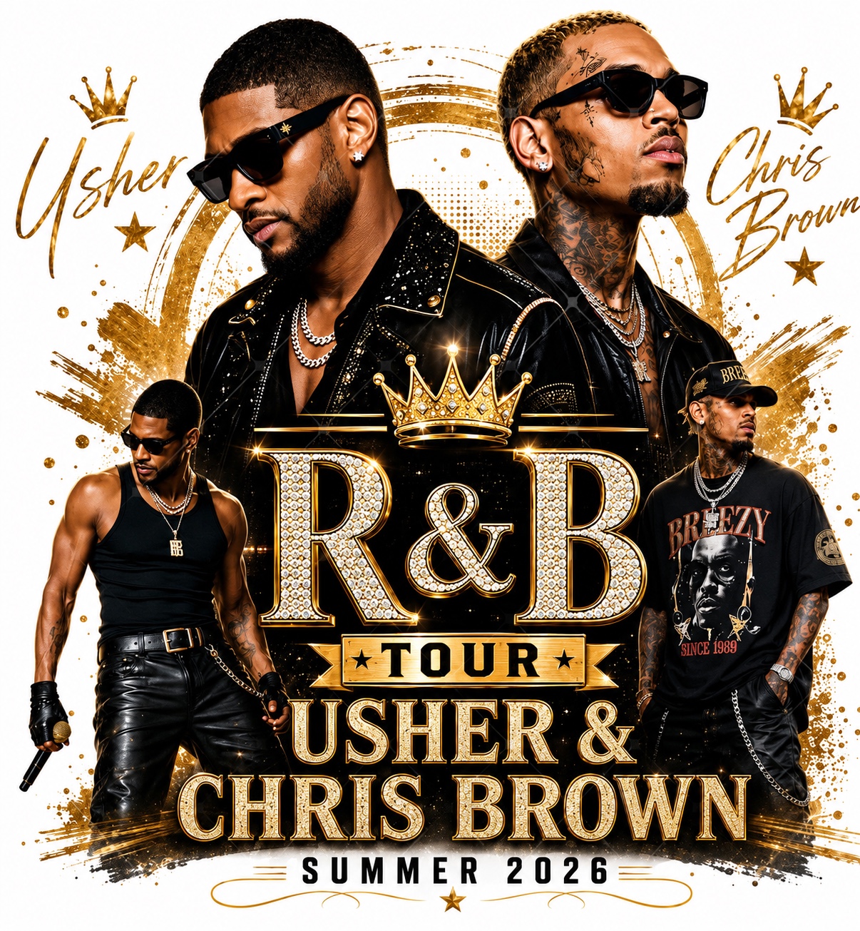 Usher and Chris Brown R and B Tour design